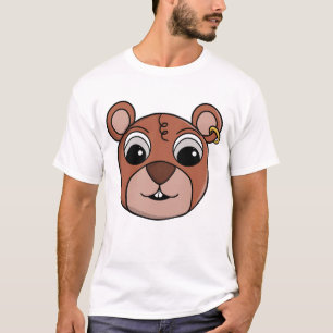 Camiseta Cara de animal alegre y descarada
