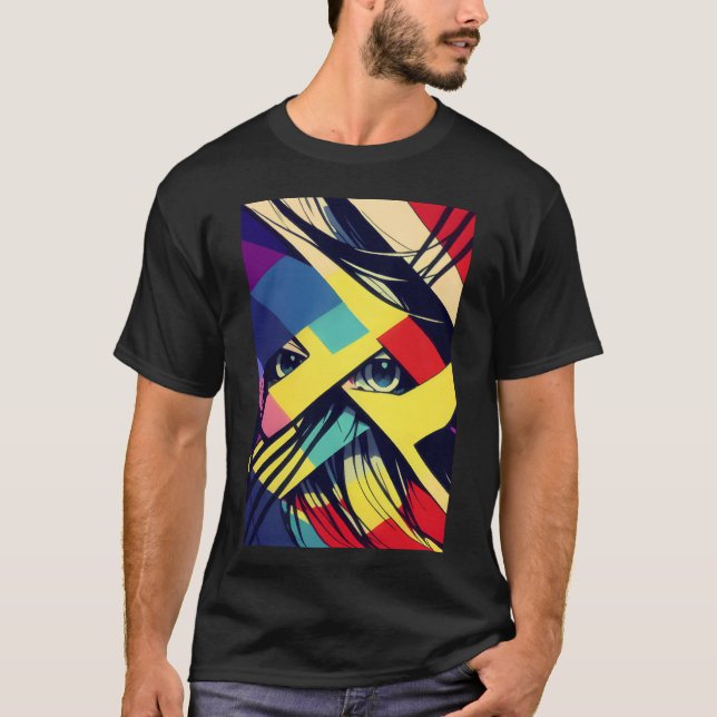 Camiseta Cara de anime retro (Anverso)