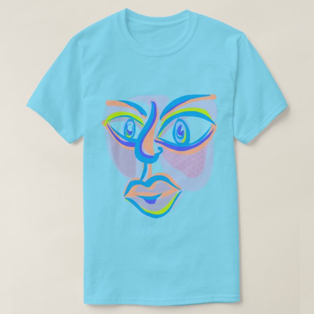 Camiseta Cara de arte moderno (Diseño del anverso)