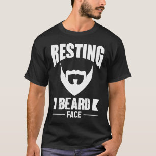 Camiseta Cara de barba en reposo para hombres con barba Dis