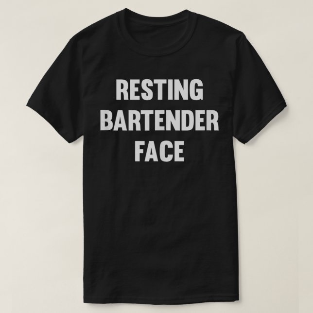 Camiseta Cara de barman de reposo (Diseño del anverso)