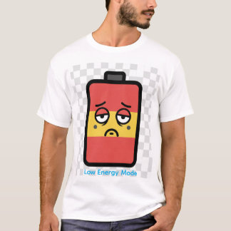 Camiseta Cara de Batería Cansada Divertida