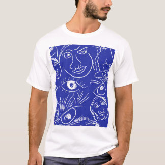 Camiseta Cara de belleza: dibujo de una línea.
