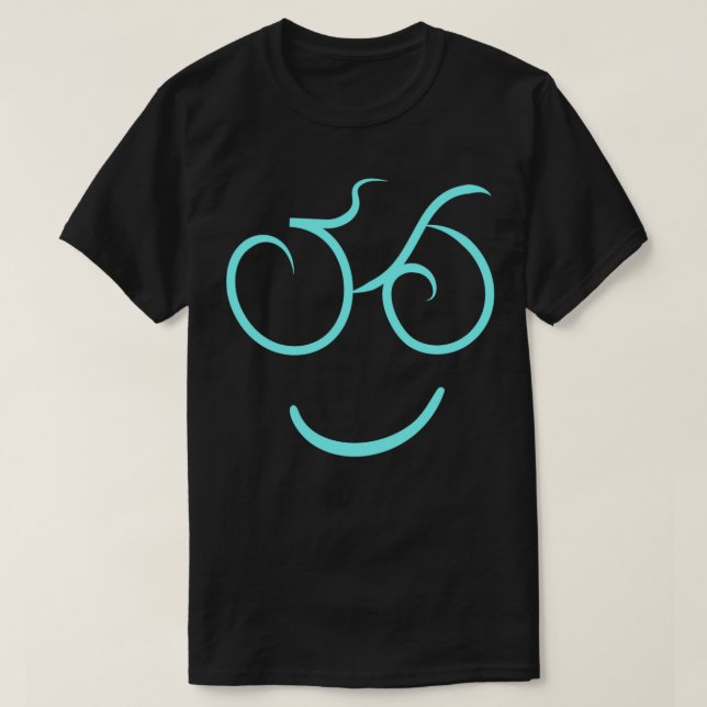 Camiseta Cara de bicicleta sonriente en bicicleta (2) (Diseño del anverso)