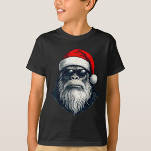 Camiseta Cara de Bigfoot Gafas de sol Papá Noel Navidad Div