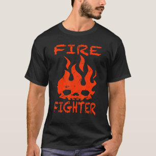Camiseta Cara de bomberos - El fuego llama al bombero F