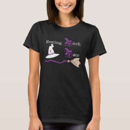 Camiseta cara de bruja en reposo