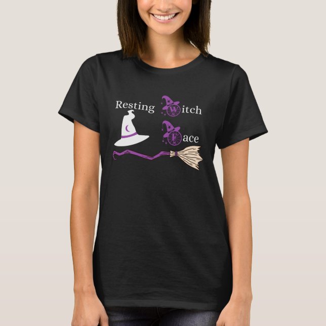 Camiseta cara de bruja en reposo (Anverso)