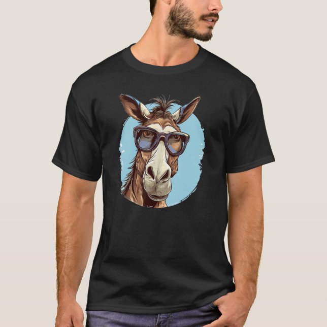 Camiseta Cara de burro mulo divertida para amantes de cabal (Anverso)