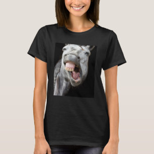 Camiseta Cara de caballo de burro que muestra la cordura y 