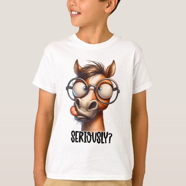 Camiseta Cara de caballo divertida (Anverso)