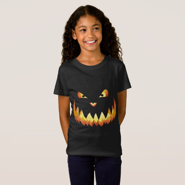Camiseta Cara de calabaza 4 para Halloween (Anverso completo)