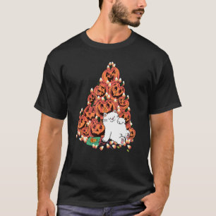 Camiseta Cara de Calabaza Adorable   Gato   Halloween