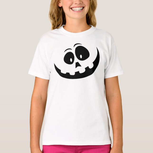 Camiseta Cara de calabaza bordada (Anverso)