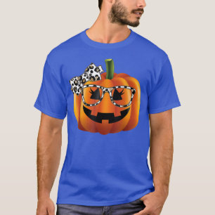 Camiseta Cara De Calabaza Cuta Con Chicas De Gafas De Impre