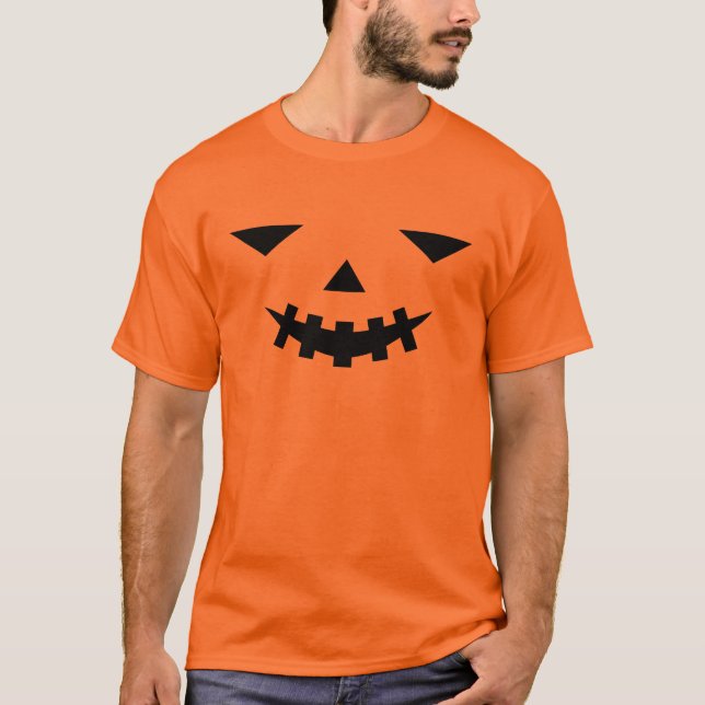 Camiseta Cara de calabaza de Halloween (Anverso)