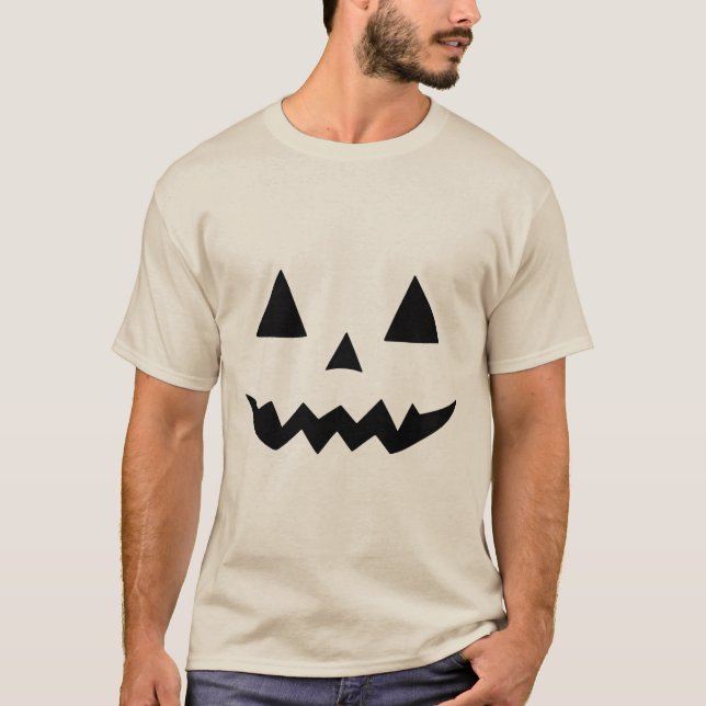 Camiseta Cara de calabaza de Halloween espeluznante (Anverso)