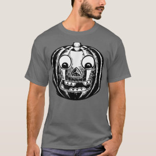 Camiseta Cara de calabaza de Halloween jack-o' lantern recu