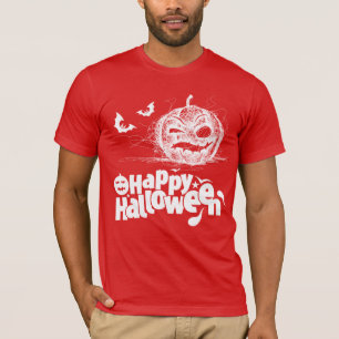 Camiseta Cara De Calabaza De Halloween Para Los Hombres Dis