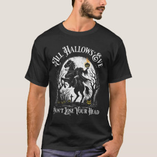 Camiseta Cara de calabaza de jinete sin cabeza