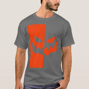 Camiseta Cara de calabaza doble cara Naranja disfraz de Hal