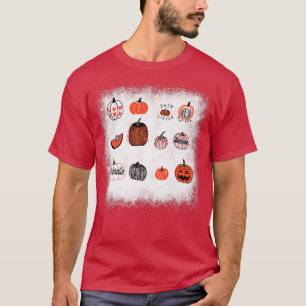 Camiseta Cara de calabaza Jack O' Lantern Halloween Fall Gr