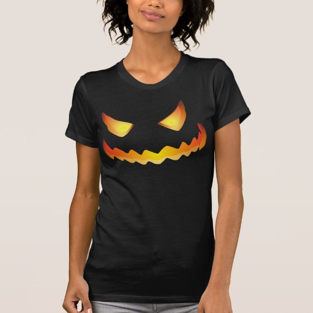 Camiseta Cara de calabaza para Halloween... (Anverso)