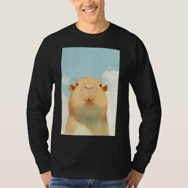 Camiseta Cara de capybara linda (Anverso)