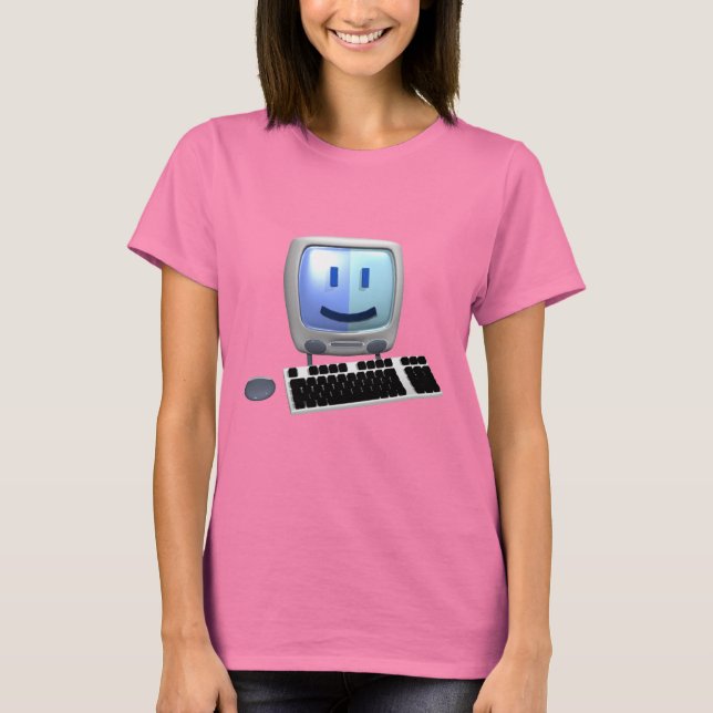 Camiseta Cara de computadora. (Anverso)