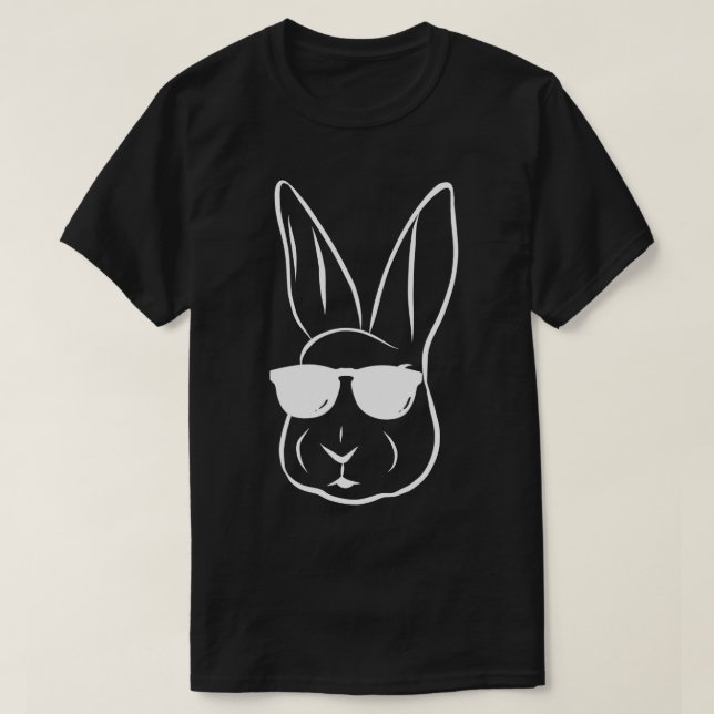 Camiseta Cara de conejito con gafas de sol día de Pascua pa (Diseño del anverso)