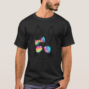 Camiseta Cara de conejito suave con gafas de sol de tinte y