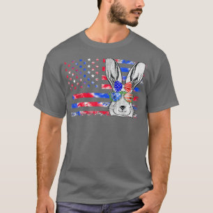 Camiseta Cara De Conejo Con Gafas De Sol Para Mujeres Chica