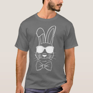 Camiseta Cara De Conejo Con Gafas De Sol Para Niños Chicas