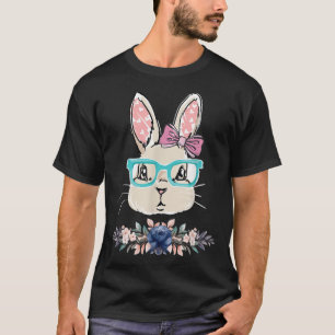 Camiseta Cara De Conejo Con Gafas De Sol Para Niños Chicas