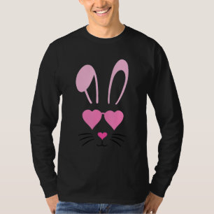 Camiseta Cara De Conejo Con Gafas De Sol Para Niños Hombres