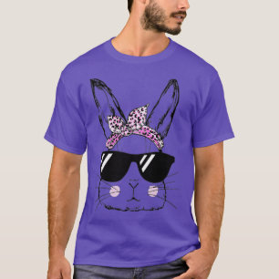 Camiseta Cara De Conejo Con Gafas De Sol Para Niños Hombres