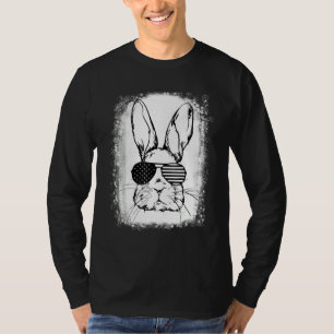 Camiseta Cara De Conejo Con Gafas De Sol Para Niños Hombres