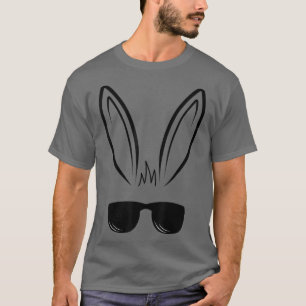 Camiseta Cara De Conejo Con Gafas De Sol Para Niños Hombres