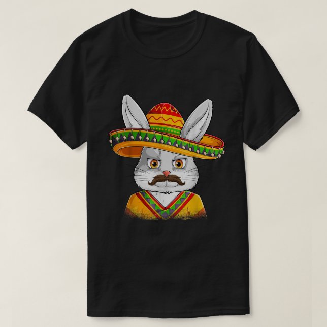 Camiseta Cara de conejo con niños de Sombrero Día de Pascua (Diseño del anverso)