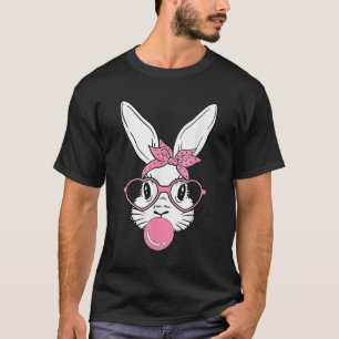 Camiseta Cara de conejo conejo lindo con tobillo cardíaco d
