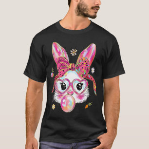 Camiseta Cara de conejo de Pascua feliz conejito mujeres ni