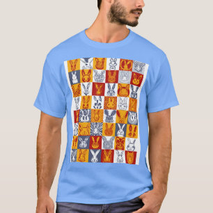 Camiseta Cara de conejo hawaiano tribal y otros estilos Bun