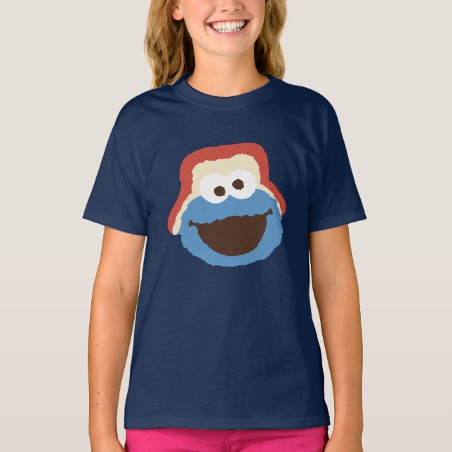 Camiseta Cara de Cookie Monster Bosque (Anverso)