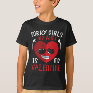 Camiseta Cara de corazón grande lindo Lo siento chicas mi t