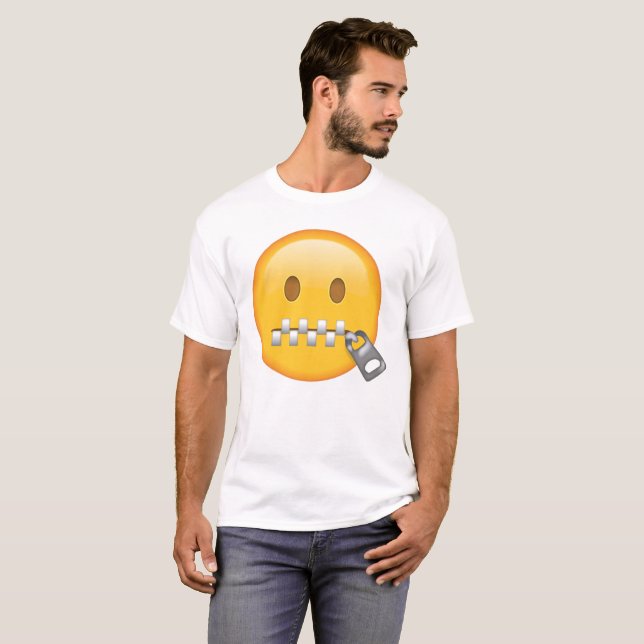 Camiseta Cara de cremallera - Emoji (Anverso completo)