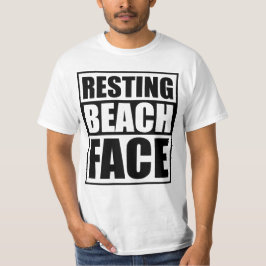 Camiseta Cara de descanso en la playa Vibraciones de verano