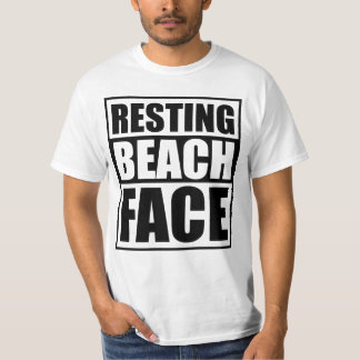 Camiseta Cara de descanso en la playa Vibraciones de verano