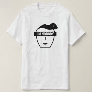 Camiseta Cara de dibujo animado misteriosa y anónima