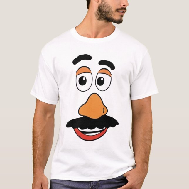 Camiseta Cara de dibujos animados divertida de Sr. Patata  (Anverso)