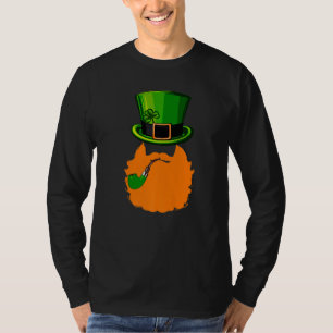 Camiseta Cara de duende del día de San Patricio Barba Trébo